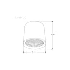 Luminario cilíndrico 10cm 7W 38° para sobreponer color de luz neutro cálido de iLumileds