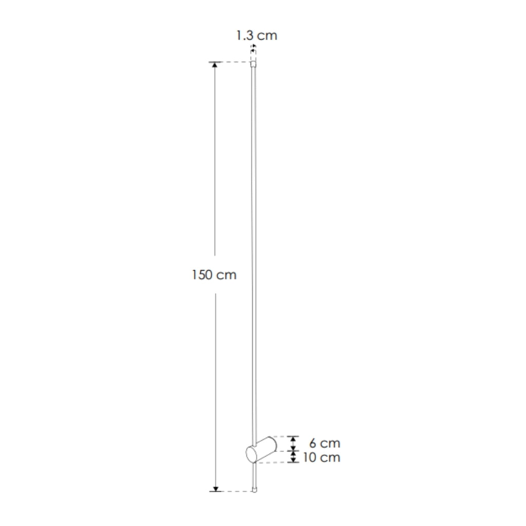 Vara de luz Praxiteles 26W 150cm luz indirecta cálida (3000K) para interior y exterior 85-265V de iLumileds