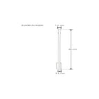 Luminario lineal fijo para muro 60cm base alta (7cm) 10w color de luz neturo cálido de iLumileds