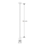 Luminario Persea para suspender 4.5w 38° cuerpo de esfera acabado negro luz cálida de iLumileds