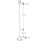 Luminario Vigué para suspender cuerpo Ø16cm y 35cm de largo 6w 86° luz cálida 100-240V de iLumileds