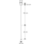 Luminario Lulia para suspender tipo flauta acabado negro cuerpo de 60cm 6w 18° luz cálida 100-240V de iLumileds