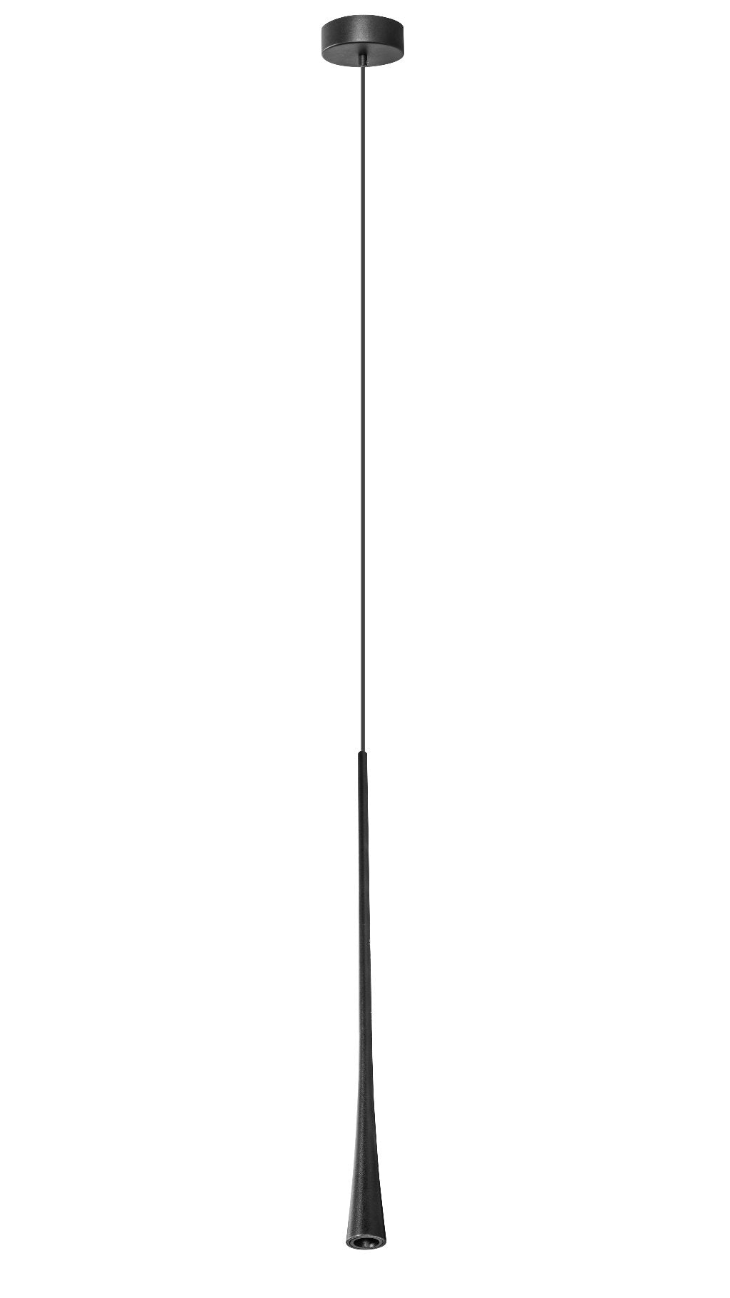 Luminario Lulia para suspender tipo flauta acabado negro cuerpo de 60cm 6w 18° luz cálida 100-240V de iLumileds