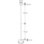 Luminario Vigué para suspender cuerpo Ø17cm y 70cm de largo 6w 86° luz cálida 100-240V de iLumileds