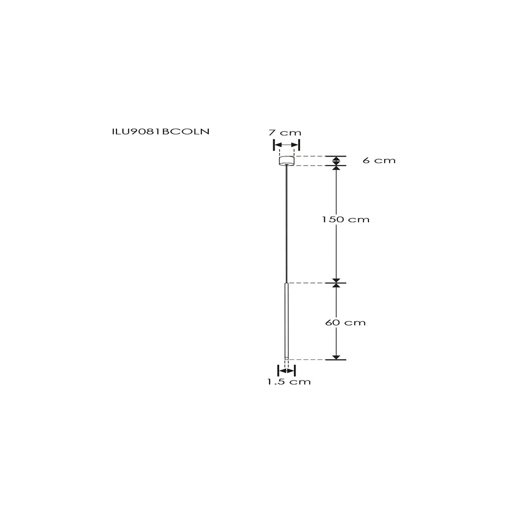 Luminario Lony cilindrico ultra-slim para suspender 5W color de luz neutro cálido de iLumileds