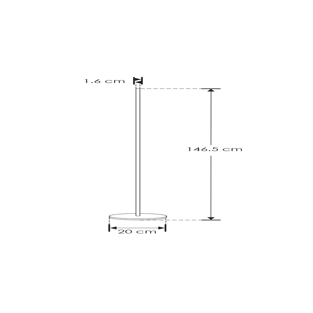 Luminario cilíndrico ultra-slim de piso (1.46m) 14W salida 1 cara color de luz neutro cálido de iLumileds