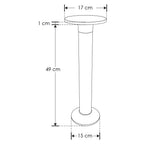 Bolardo 8W luz directa hacia abajo, luz cálida (3000K) de 60cm incluye base de iLumileds