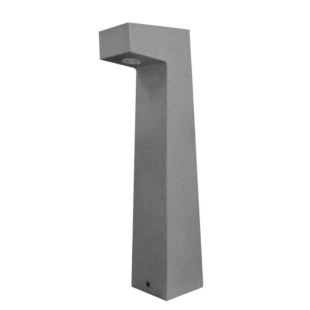 Bolardo de concreto Cairo 5W 38° luz cálida (3000K), 70cm de altura 110-130V de iLumileds
