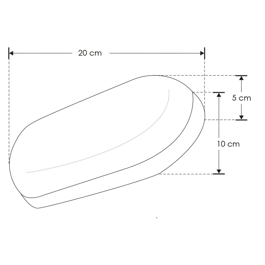 Ovalo de luz tipo bulk para muro 15W luz cálida fabricado en policarbonato de iLumileds