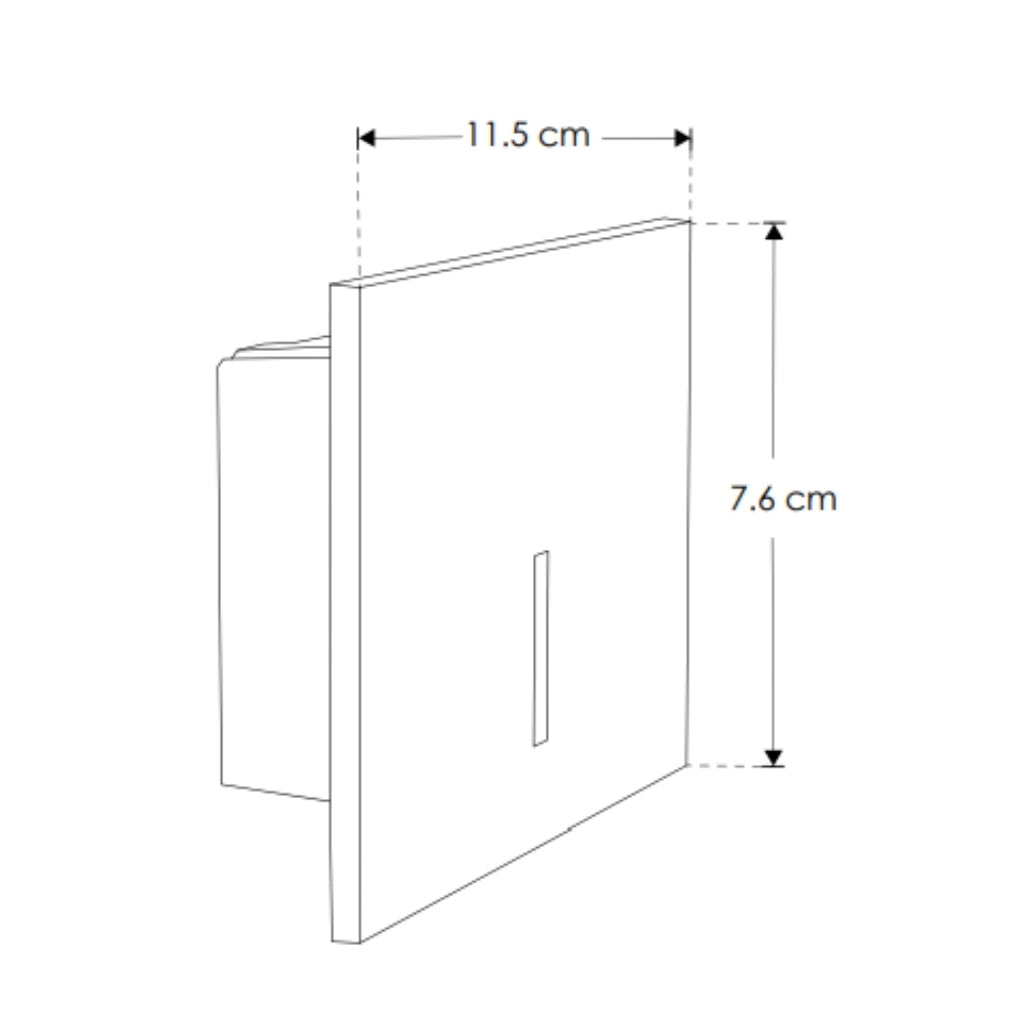 Luminario de cortesía salida de luz lineal con sensor de movimiento oculto 2W luz cálida (3000K), compatible con registro tipo chalupa, de policarbonato negro y blanco, 85-265V de iLumileds