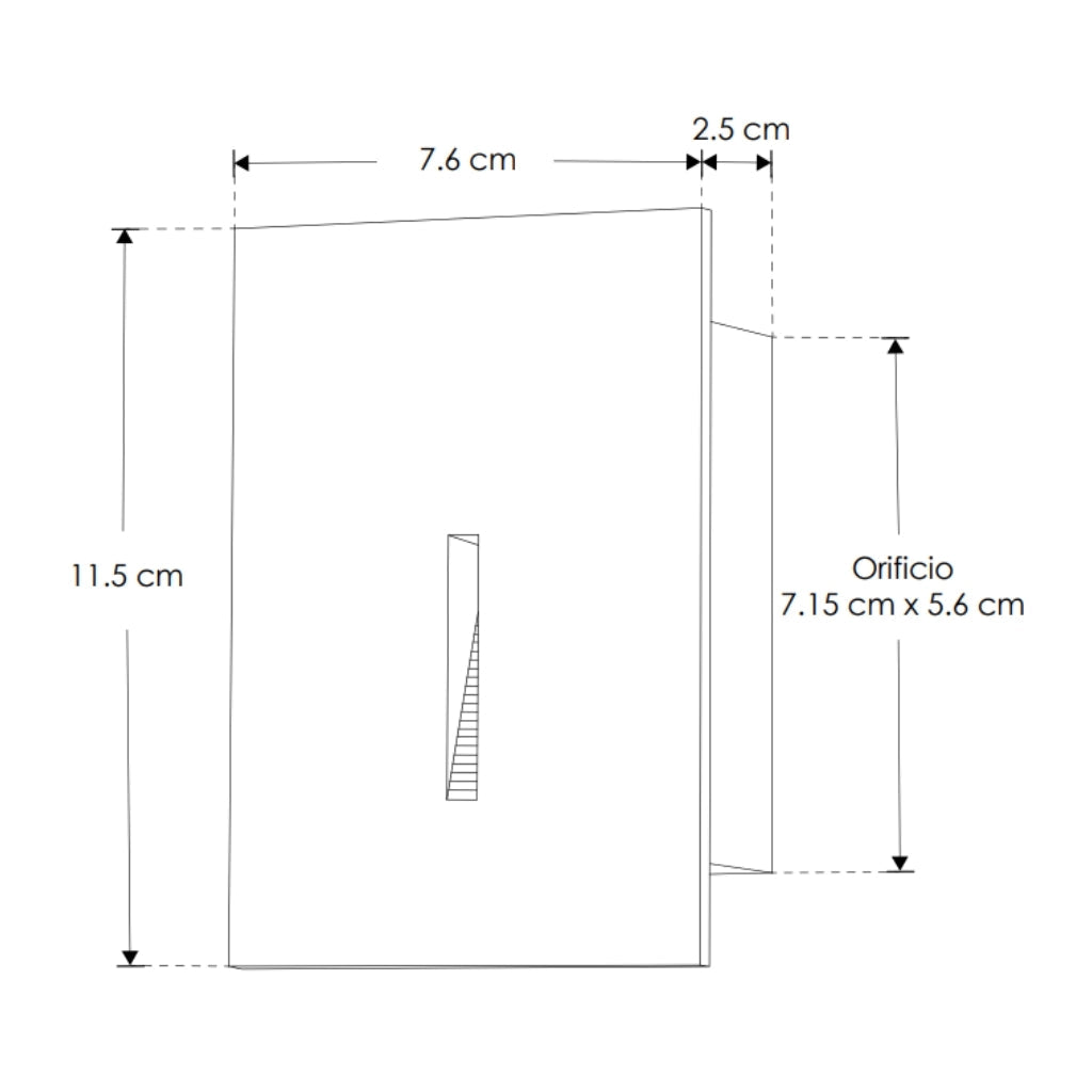 Luminario vertical de cortesía salida de luz lineal con sensor de movimiento oculto 2W luz cálida (3000K), compatible con registro tipo chalupa, de policarbonato negro y blanco, 85-265V de iLumileds