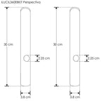 Kit de dos soportes extremos, cilíndricos para tira de LED tipo NEON, aluminio acabado negro de iLumileds