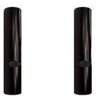 Kit de dos soportes extremos, cilíndricos para tira de LED tipo NEON, aluminio acabado negro de iLumileds