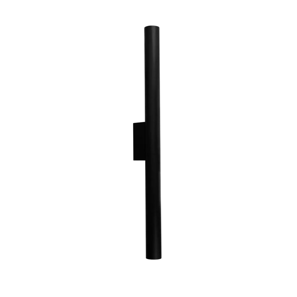Cilindro de muro 60cm luz directa / indirecta 6W luz cálida (3000K) 85-265V, para exterior fabricado en policarbonato negro de iLumileds