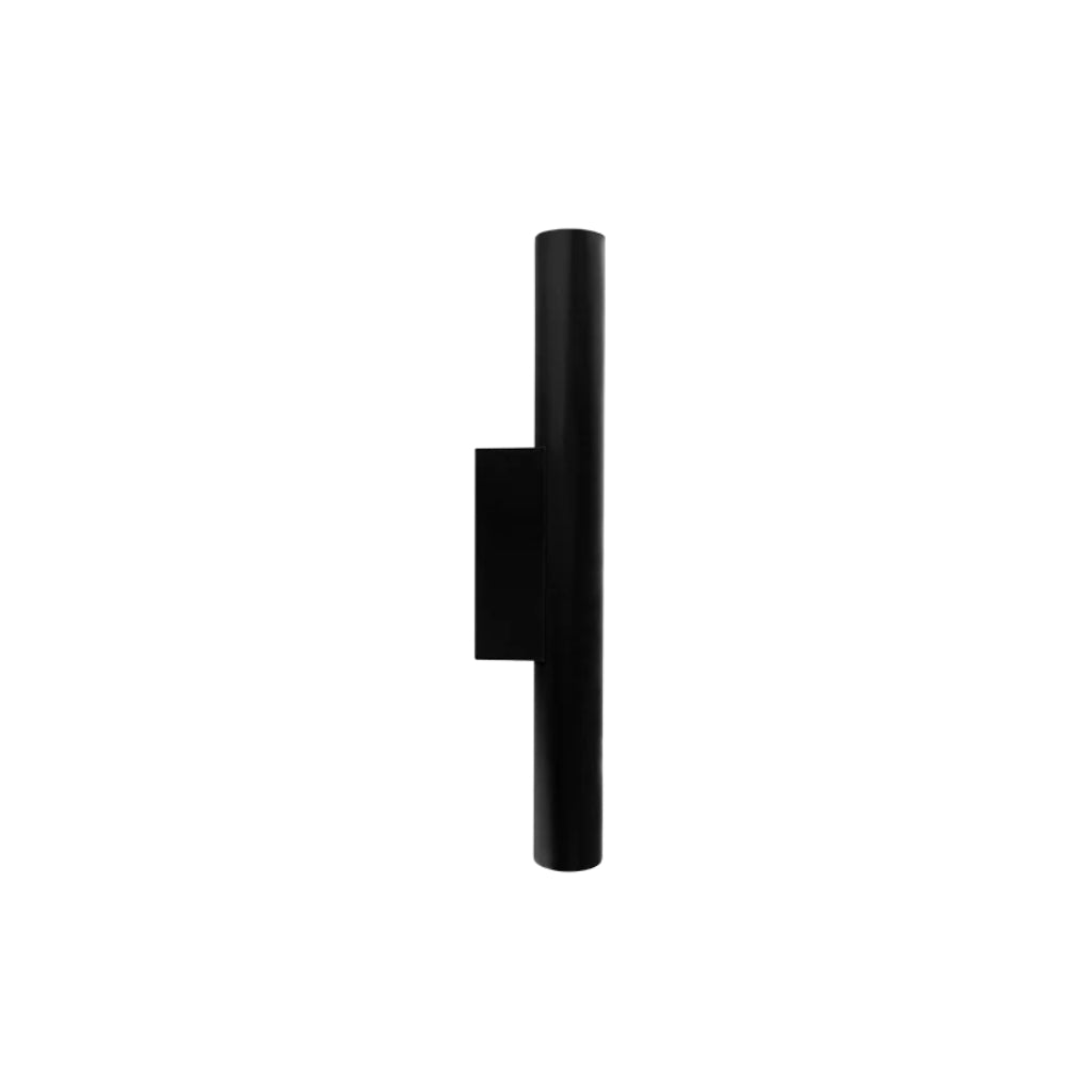 Cilindro de muro 60cm luz directa / indirecta 6W luz cálida (3000K) 85-265V, para exterior fabricado en policarbonato negro de iLumileds