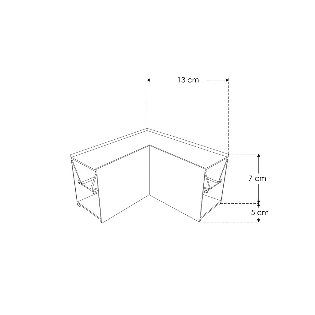 Cople de 90° horizontal iluminado 10W para luminarios de la serie ILUINTB, 85 - 277 Vca de iLumileds