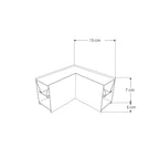 Cople de 90° horizontal iluminado 10W para luminarios de la serie ILUINTB, 85 - 277 Vca de iLumileds