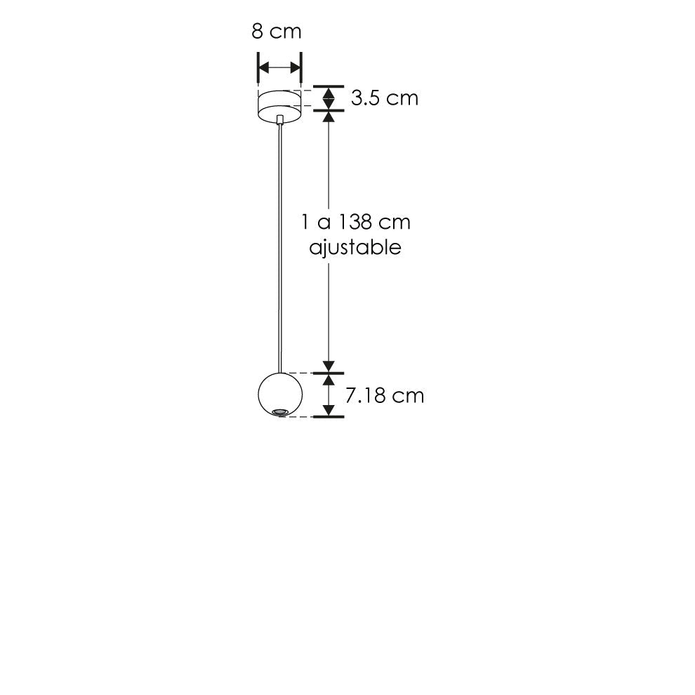 Luminario ArceL Concreto decorativo de concreto esférico 4.5W 38° luz cálida de iLumileds