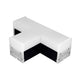 Cople en forma de T iluminado, blanco cálido (3000K), 10W, aluminio acabado negro con cubierta de policarbonato difuso, para luminarios de la serie ILUINTG, 100 - 265 Vca, conexión horizontal de iLumileds