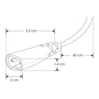 Conector macho con 60 cm de cable blanco para luminarios de la serie ILUINTWS (5.3 A máximo) de iLumileds