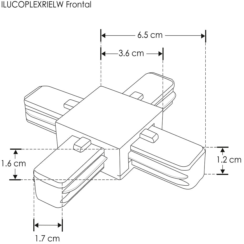 Conector en X para riel electrificado de iLumileds