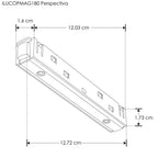 Conector electrificado lineal negro para riel  magnético de iLumileds