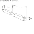 Conector electrificado macho-macho con cable de 2 cm para riel magnético de iLumileds