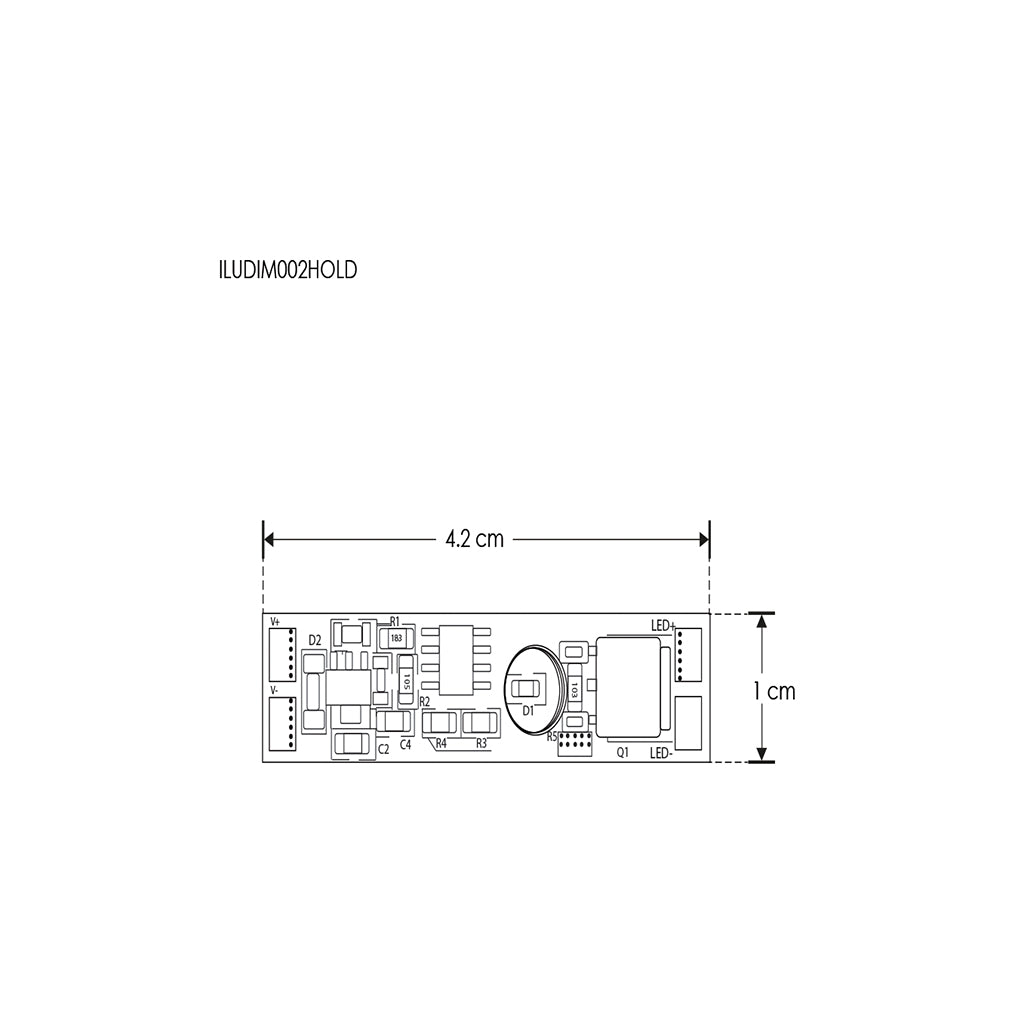 Sensor atenuador continuo para tira LED  incluye led indicador conecta hasta  72W/12Vcc- 144W/24Vcc de iLumileds