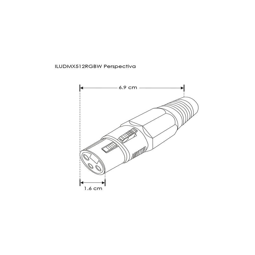 Controlador DMX RGBW para tira LED 192W-12V / 348 W-24V (16A máx) 4 canales, para interiores de iLumileds