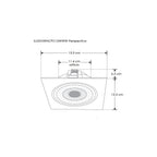 Downlight cuadrado 12W 42° 85-265V opciones de color de luz Neutro Cálido o Neutro(Se adapta a bote integral N°10) de iLumileds