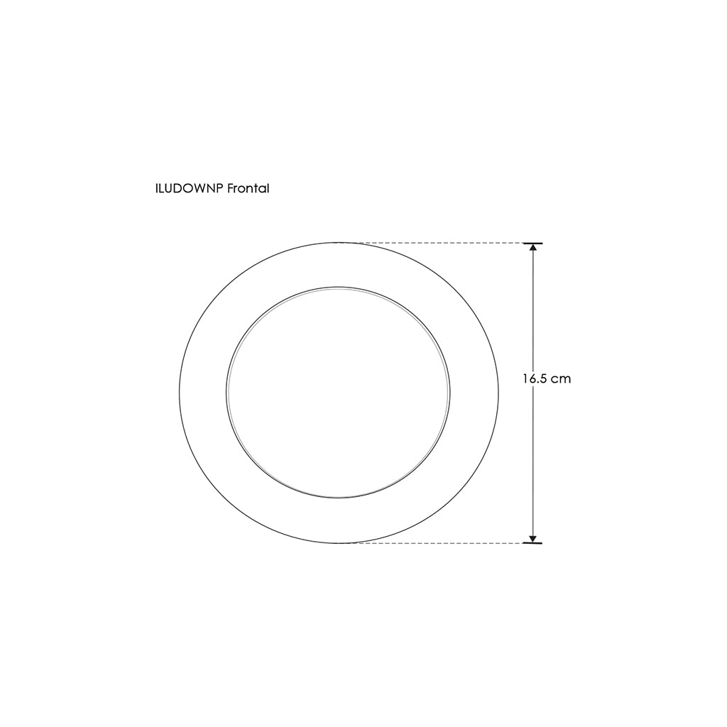 Downlight atenuable fabricado en policarbonato 9W opción luz neutra cálida o neutra, adaptable a bote integral N°10 de iLumileds