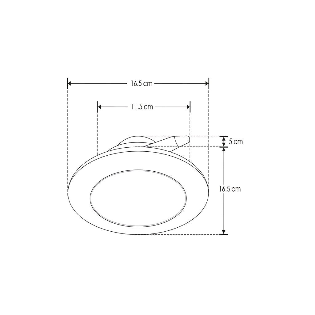 Downlight atenuable fabricado en policarbonato 9W opción luz neutra cálida o neutra, adaptable a bote integral N°10 de iLumileds