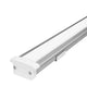 Kit perfil exterior aluminio con cejas ILUDXA2512KIT -L:3m A:2.1cm Al:1.6cm- incluye difusor, tapas laterales, grapas de sujeción y solera de aluminio