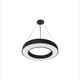 Luminario tipo aro de sobreponer o suspender 48W acabado negro opciones color de luz de iLumileds