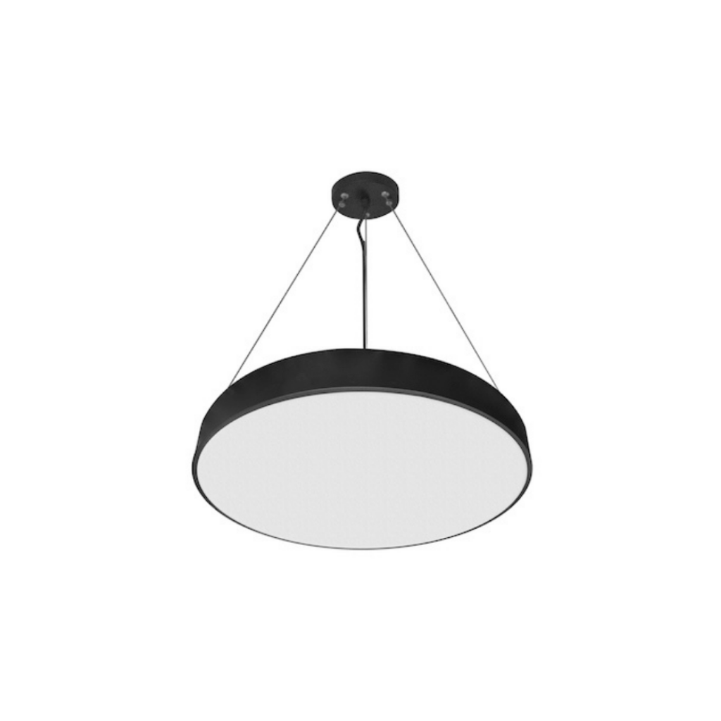 Luminario circular para sobreponer o suspender 55W acabado negro opciones color de luz de iLumileds