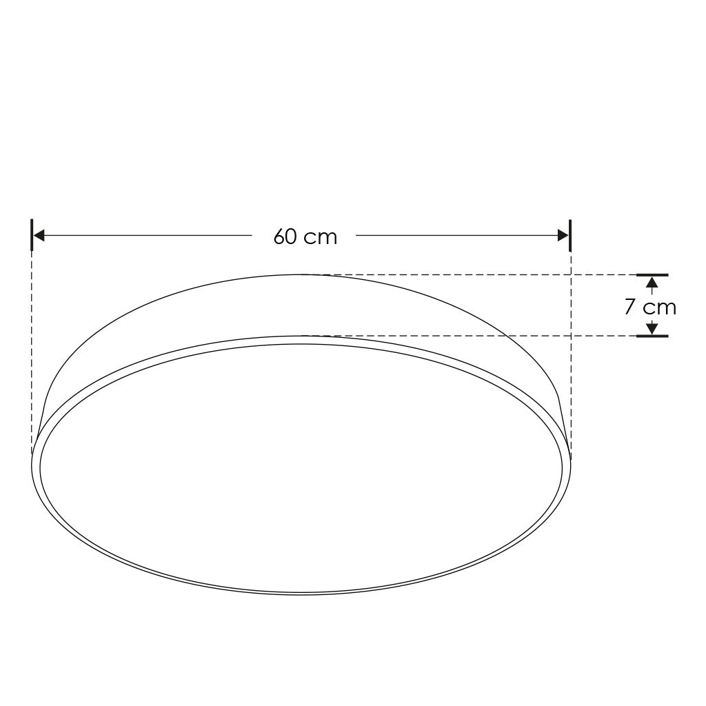 Luminario circular para sobreponer o suspender 55W acabado negro opciones color de luz de iLumileds