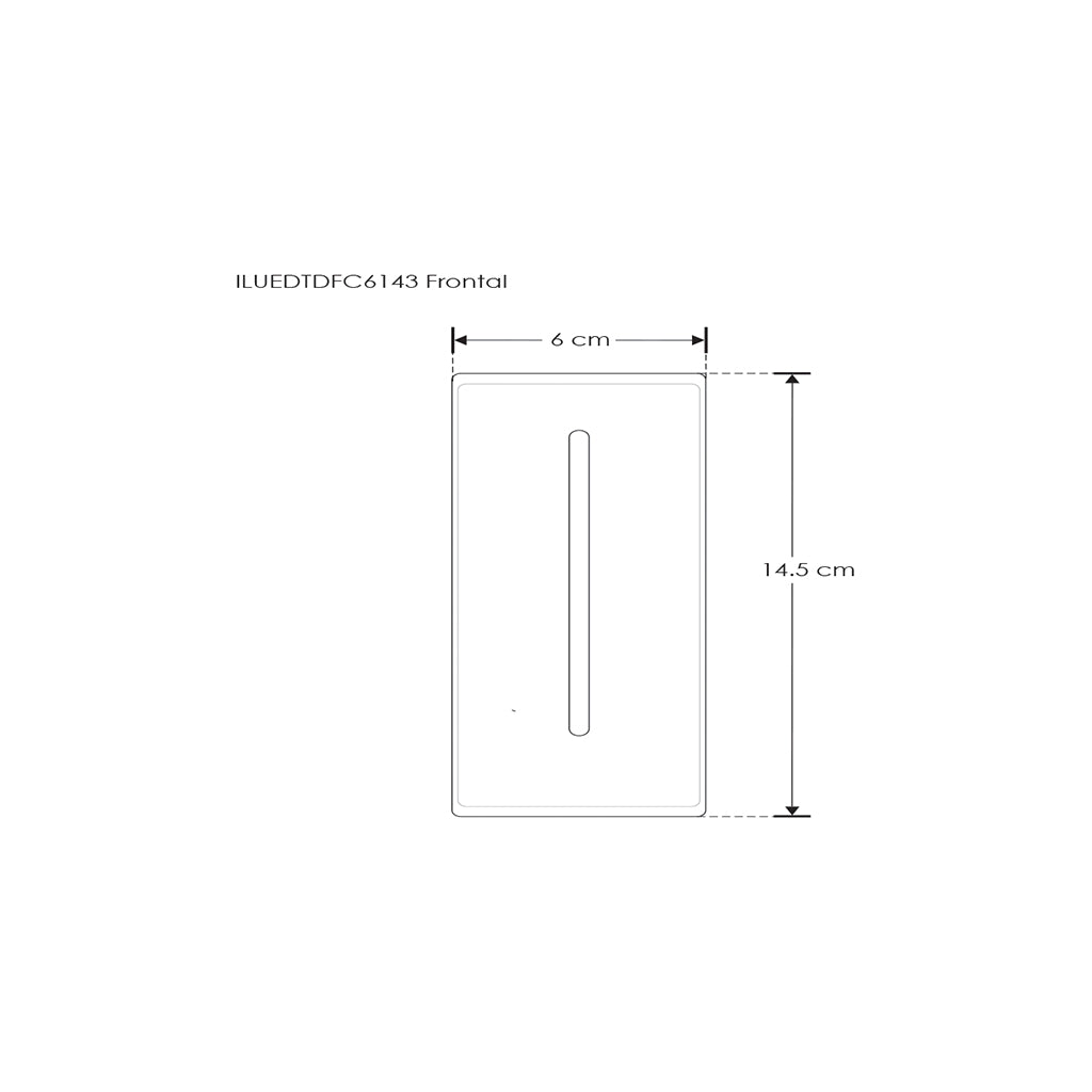 Luminario rectangular de cortesia franja de luz para empotrar en muro 3W 85-265V ca de iLumileds