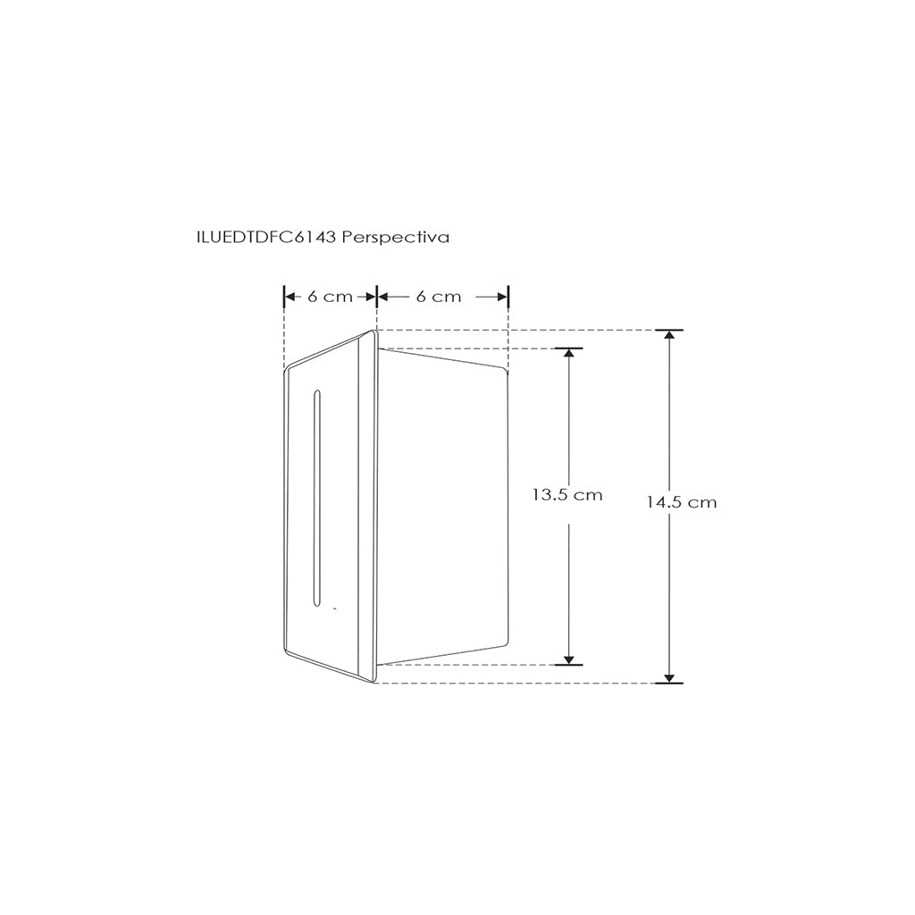 Luminario rectangular de cortesia franja de luz para empotrar en muro 3W 85-265V ca de iLumileds