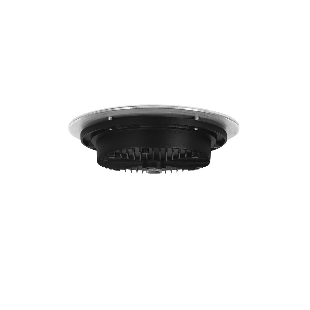 Luminario circular integrado 12W 45° luz cálida (3000K) para empotrar en piso, incluye housing de plástico de iLumileds