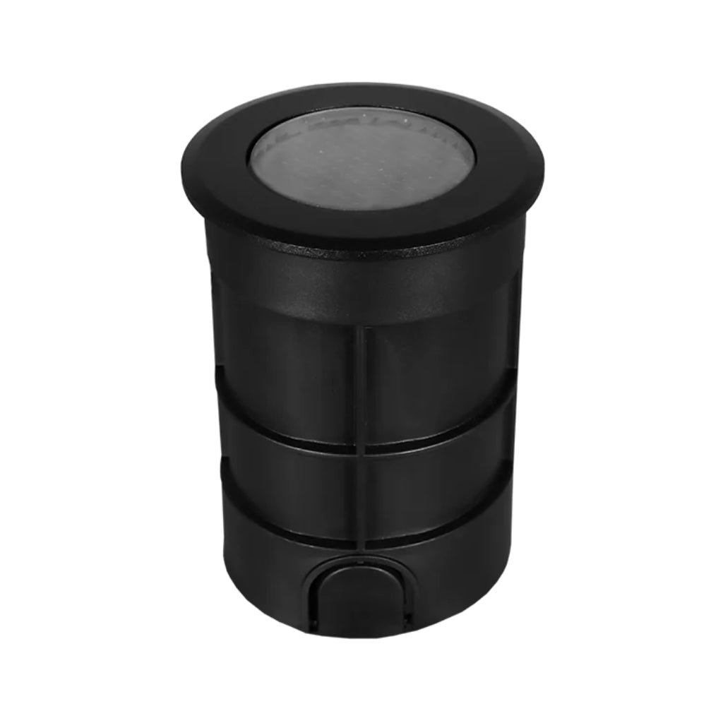 Luminario para empotrar en piso con honey comb, aluminio acabado negro para lámpra MR16 GU10 (housing incluido) de iLumileds
