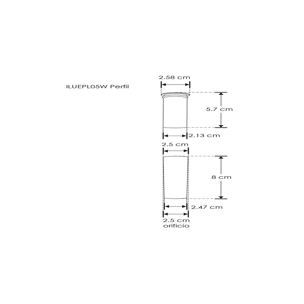 Luminario punto de luz circular XS difuso para empotrar 0.5W 3000K incluye housing de iLumileds