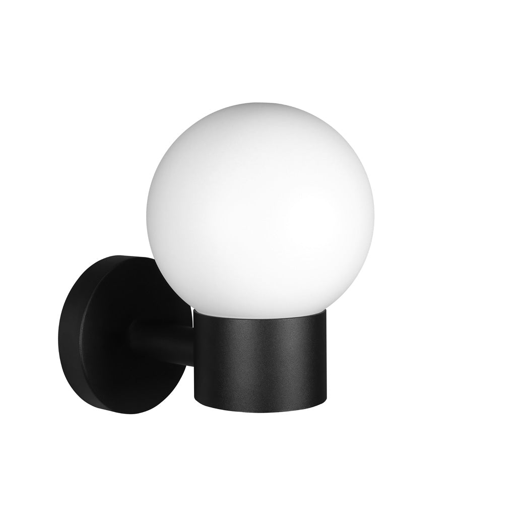 Luminario arbotante con esfera difusa de PMMA con base E27, protección IP44 de iLumileds