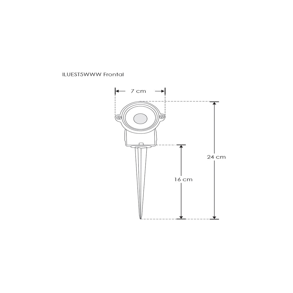 Luminario para jardín 5W 3000K 60° para sobreponer o clavar con estaca de iLumileds