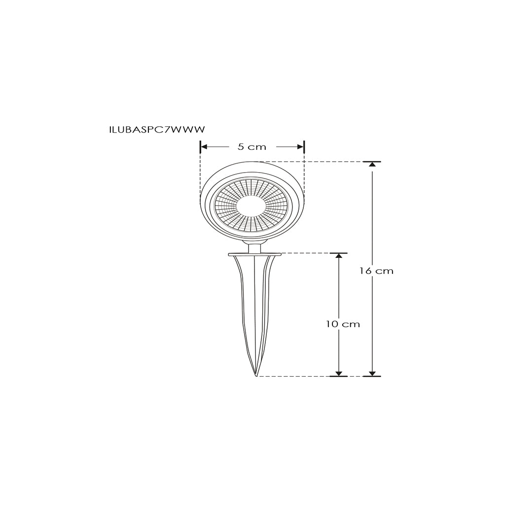 Luminario para jardín con víscera 5W 3000K 60° con estaca de iLumileds