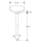 Bolardo 6W luz directa hacia abajo, luz cálida (3000K) de 39cm incluye base y estaca de iLumileds