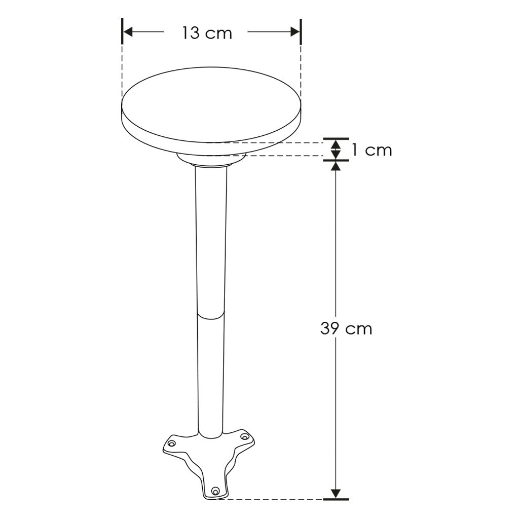 Bolardo 6W luz directa hacia abajo, luz cálida (3000K) de 39cm incluye base y estaca de iLumileds