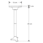 Bolardo 6W luz directa hacia abajo, luz cálida (3000K) de 39cm incluye base y estaca de iLumileds