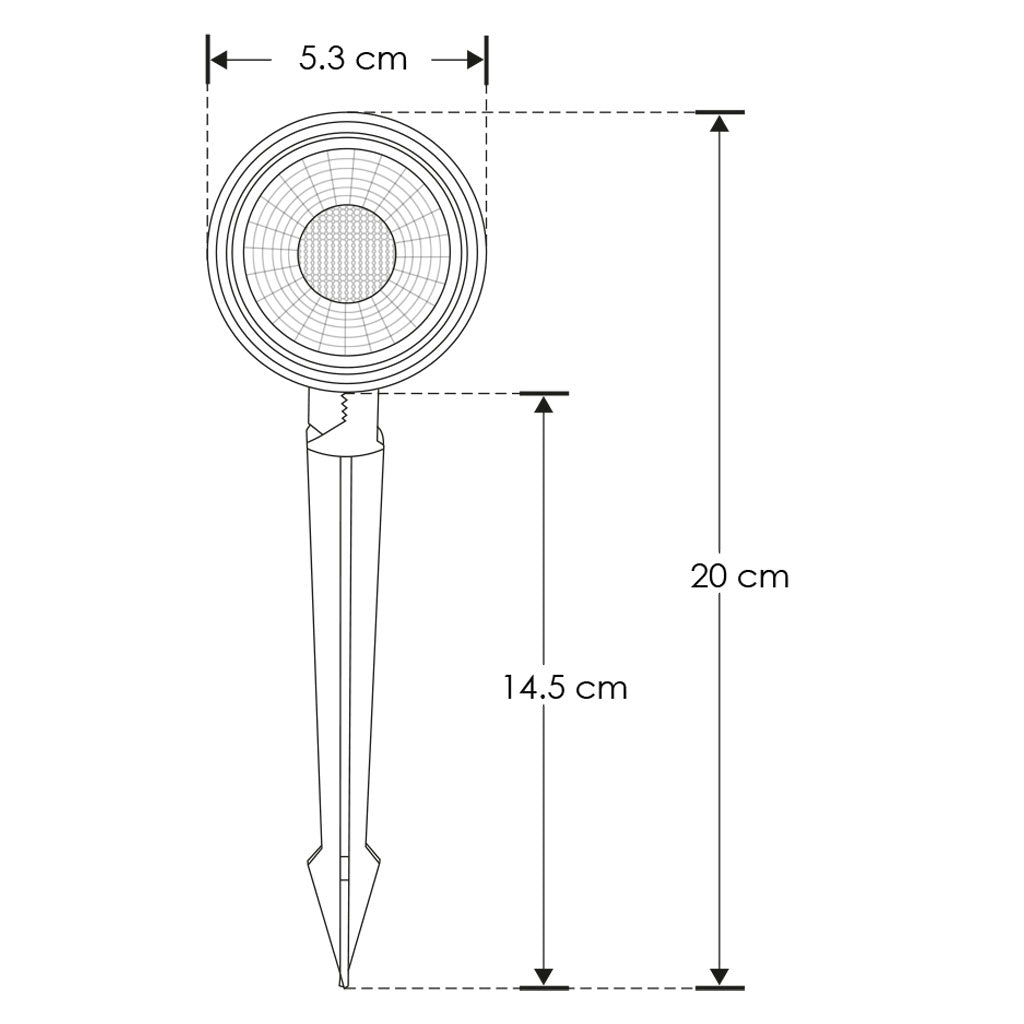 Luminario LED de jardín incluye estaca 9W 180° 85-265V IP65, color de luz neutro cálido (3000K), acabado negro de iLumileds