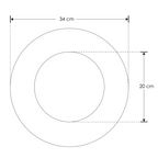 Luminario decorativo de muro circulo Ø34cm 11W luz cálida acabado dorado o negro con fondo blanco de iLumileds