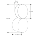 Luminario decorativo de muro doble circulo 5W luz cálida acabado dorado de iLumileds